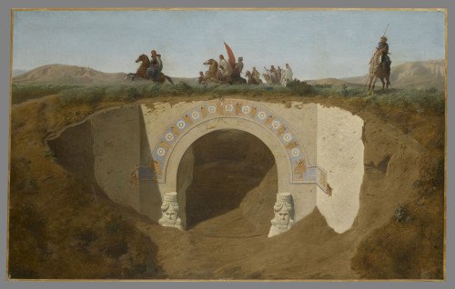 Felix Thomas, La visite du pacha de Mossoul aux fouilles de Khorsabad © RMN-Grand Palais (musée du Louvre) – Stephane Marechalle