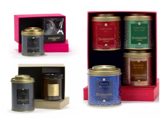 Les coffrets de thés de Noël Dammann Frères