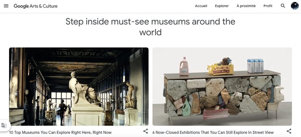 Google Arts & Culture street view