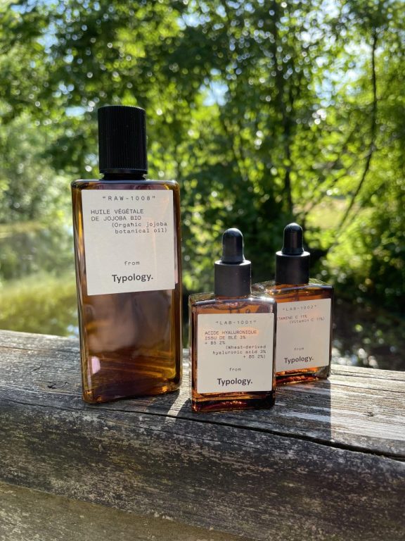 gamme de produits hydratants de la marque de cosmétiques vegan typology