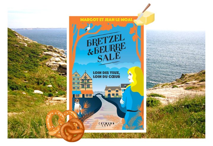 couverture du livre Bretzel et beurre salé sur un paysage breton