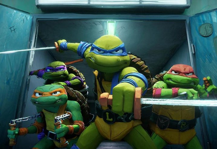 Les quatre tortues du film d'animation Ninja Turtles Teenage Years